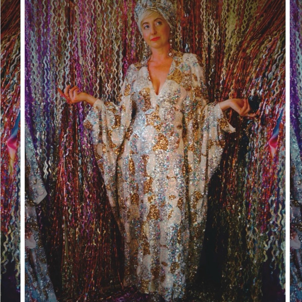 Sequined Long Sleeve Maxi Dress